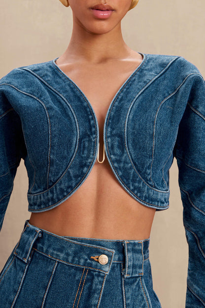 ALESSANDRA JEAN TOP - INDIGO