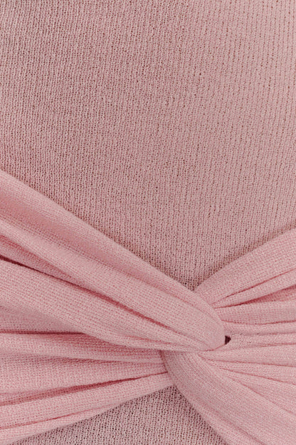 Laurie Twist Knit Mini Dress - Baby Pink